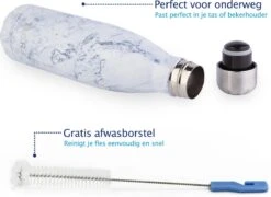 TIGR The Original - Drinkfles - Thermosfles - RVS - 500ml - Marmer - Met Afwasborstel -Keuken Benodigdheden Winkel 1200x874 5