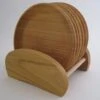 Houten Ontbijtborden - Ø 20 Cm - 6 Stuks - Met Bordenrek - Kersenhout -Keuken Benodigdheden Winkel 1200x900 214