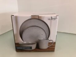 Excellent Serviesset - Servies - 16 Stuks - Aardewerk - Grijs -Keuken Benodigdheden Winkel 1200x900 96