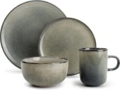 Salt & Pepper Serviesset Meridian Groen/Blauw 16-Delig