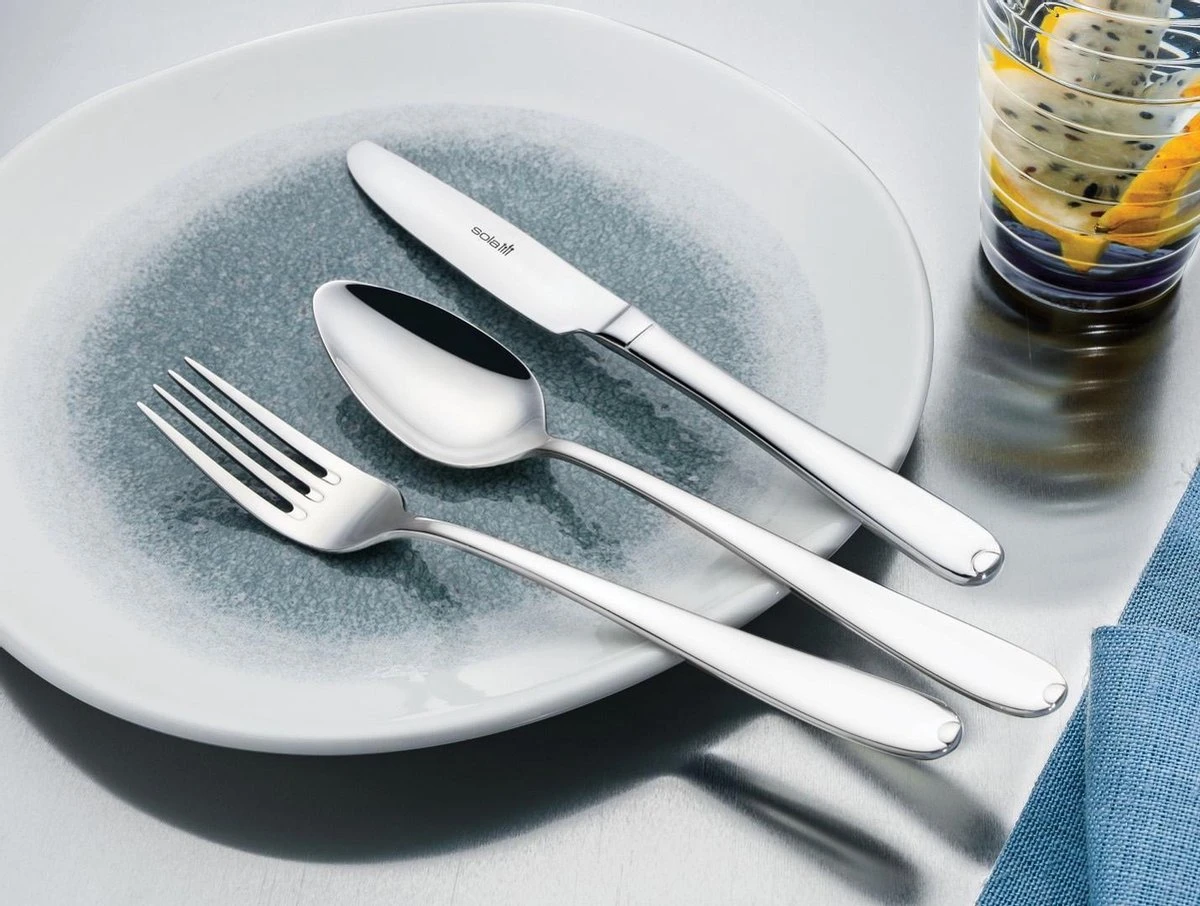 Sola Bestekset Fleurie - Modern - 12 Persoons - 64 Delig - Zilverwit Edelstaal 18/10 - RVS - Zilver 4 Sola Bestekset Fleurie - Modern - 12 Persoons - 64 Delig - Zilverwit Edelstaal 18/10 - RVS - Zilver - Afbeelding 2