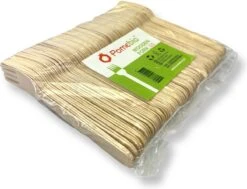 Pomebio Houten Wegwerp Bestek - Vork - 100 Stuks - FSC Hout - 165mm - Wegwerp Vork - Houten Vork - FSC-Gecertificeerde Houten Vork - Duurzaam Vork - Wegwerp Bestek -Keuken Benodigdheden Winkel 1200x920