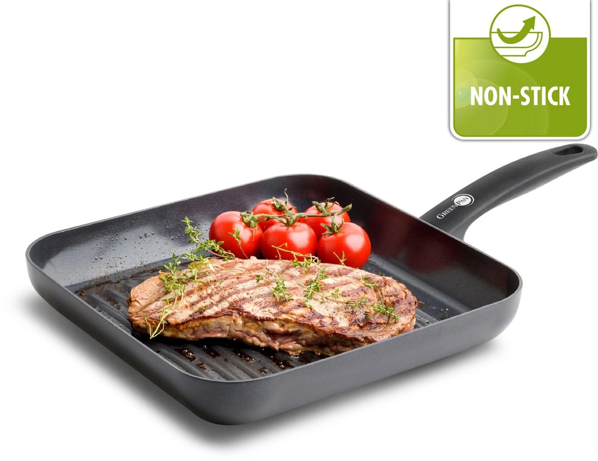 GreenPan Cambridge Grillpan 28cm - Zwart - Inductie - PFAS-vrij 4 GreenPan Cambridge Grillpan 28cm - Zwart - Inductie - PFAS-vrij - Afbeelding 2
