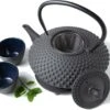 Tealøv THEE SET 1,25 LITER GIETIJZER | COMPLETE SET IN GESCHENKDOOS | Gietijzeren Theepot Met Roestvrijstalen Zeef, Gietijzeren Theekopjes En Onderzetter | In Authentiek Japanse Stijl | Kambin Zwart 2 Tealøv THEE SET 1,25 LITER GIETIJZER | COMPLETE SET IN GESCHENKDOOS | Gietijzeren Theepot Met Roestvrijstalen Zeef, Gietijzeren Theekopjes En Onderzetter | In Authentiek Japanse Stijl | Kambin Zwart -Keuken Benodigdheden Winkel 1200x930 14