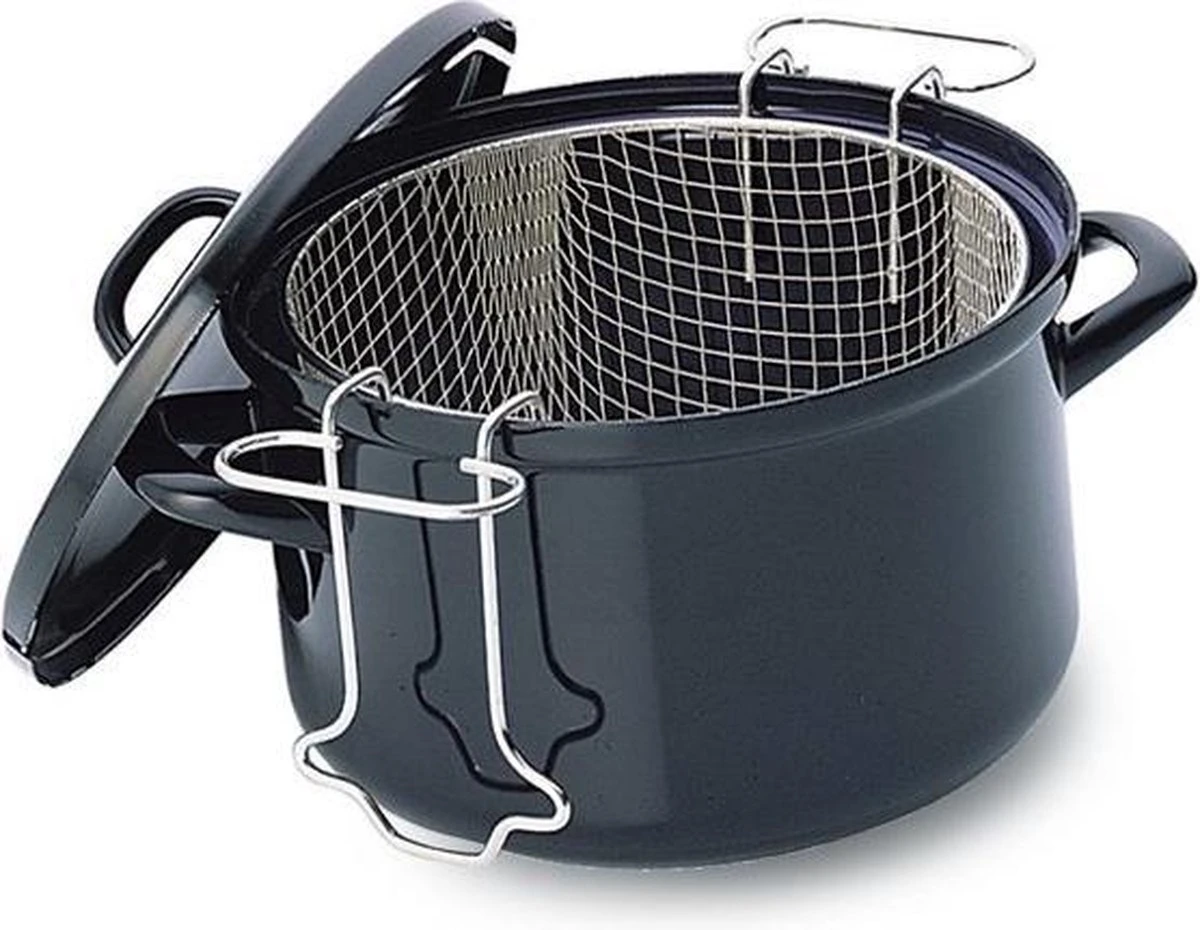 BK Fortalit Frituurpan Ø24 Cm - Zwart - Emaille - Inductie 3 BK Fortalit Frituurpan Ø24 Cm - Zwart - Emaille - Inductie