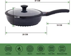 Wokpan - Multifunctionele 3 In 1 Pan Met Deksel + Wok + Hapjespan 28 Cm 7 Wokpan - Multifunctionele 3 In 1 Pan Met Deksel + Wok + Hapjespan 28 Cm -Keuken Benodigdheden Winkel 1200x953 2