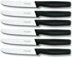 Victorinox Tafelmessen - 6-Delig - Zwart - Recht Heft 10 Victorinox Tafelmessen - 6-Delig - Zwart - Recht Heft -Keuken Benodigdheden Winkel 1200x953