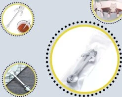 4 Theelepels Hangende Kat - Katten Koffielepel - RVS - Zilverkleurig -Keuken Benodigdheden Winkel 1200x955