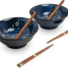 EDO JAPAN - RAMEN BOWL SET/6 2PERS HANA BLAUW O/22CM|H9CM 2 EDO JAPAN - RAMEN BOWL SET/6 2PERS HANA BLAUW O/22CM|H9CM -Keuken Benodigdheden Winkel 1200x957 2