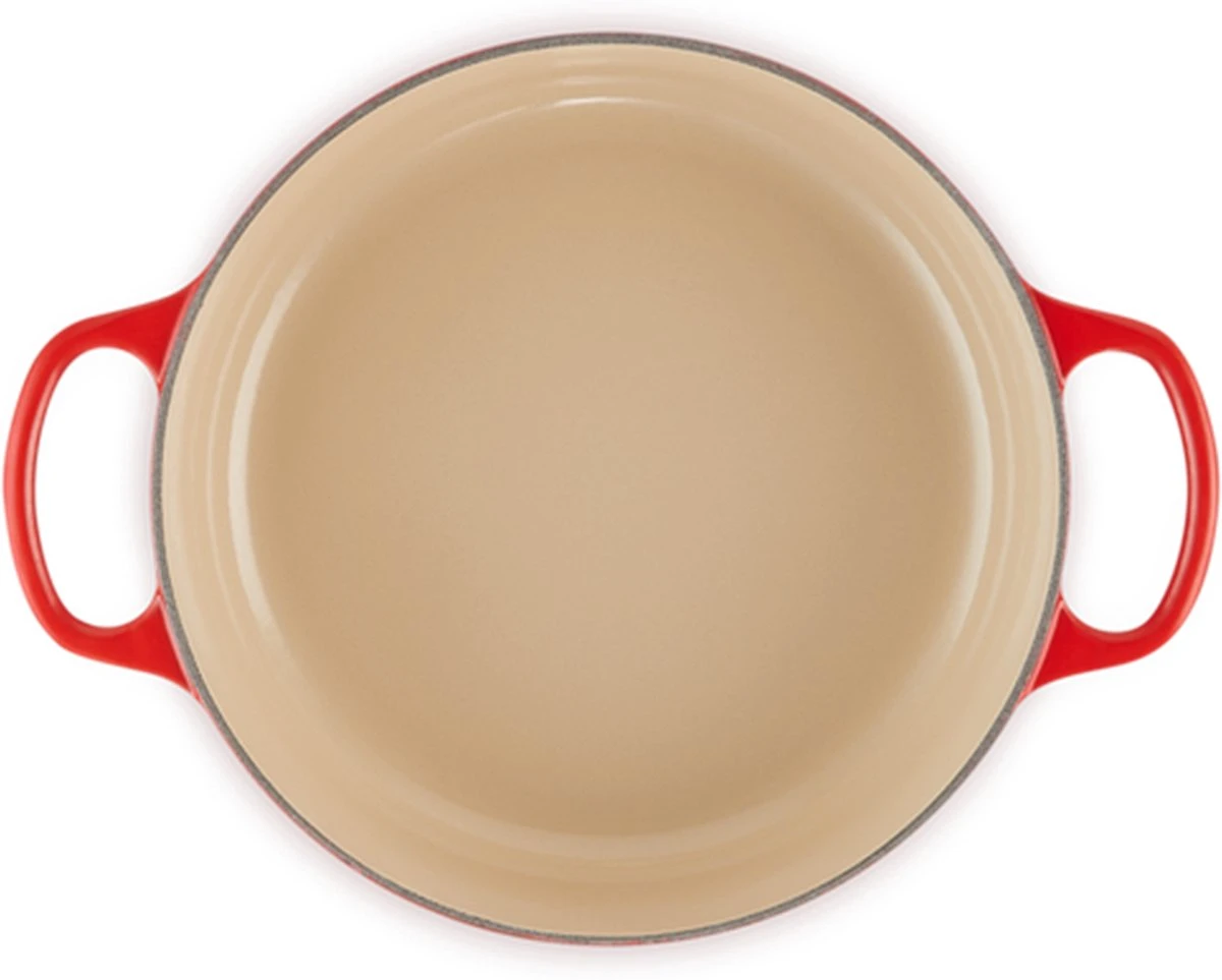 Le Creuset - Gietijzeren - Lage Braadpan - 24cm - Kersenrood 17 Le Creuset - Gietijzeren - Lage Braadpan - 24cm - Kersenrood - Afbeelding 15