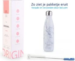 TIGR The Original - Drinkfles - Thermosfles - RVS - 500ml - Marmer - Met Afwasborstel -Keuken Benodigdheden Winkel 1200x969 7