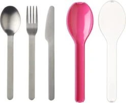 Mepal – Bestekset 3-delig Ellipse – Bestaat Uit Een Mes, Vork En Lepel – Nordic Pink – RVS Bestekset -Keuken Benodigdheden Winkel 1200x984 1