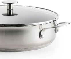 KitchenAid Stainless Steel Hapjespan Met Glazen Deksel ø28cm - RVS - Inductie - Anti-aanbak 13 KitchenAid Stainless Steel Hapjespan Met Glazen Deksel ø28cm - RVS - Inductie - Anti-aanbak -Keuken Benodigdheden Winkel 1200x995 5