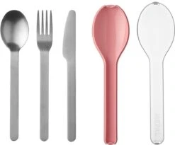 Mepal – Bestekset 3-delig Ellipse – Bestaat Uit Een Mes, Vork En Lepel – Nordic Pink – RVS Bestekset -Keuken Benodigdheden Winkel 1200x997