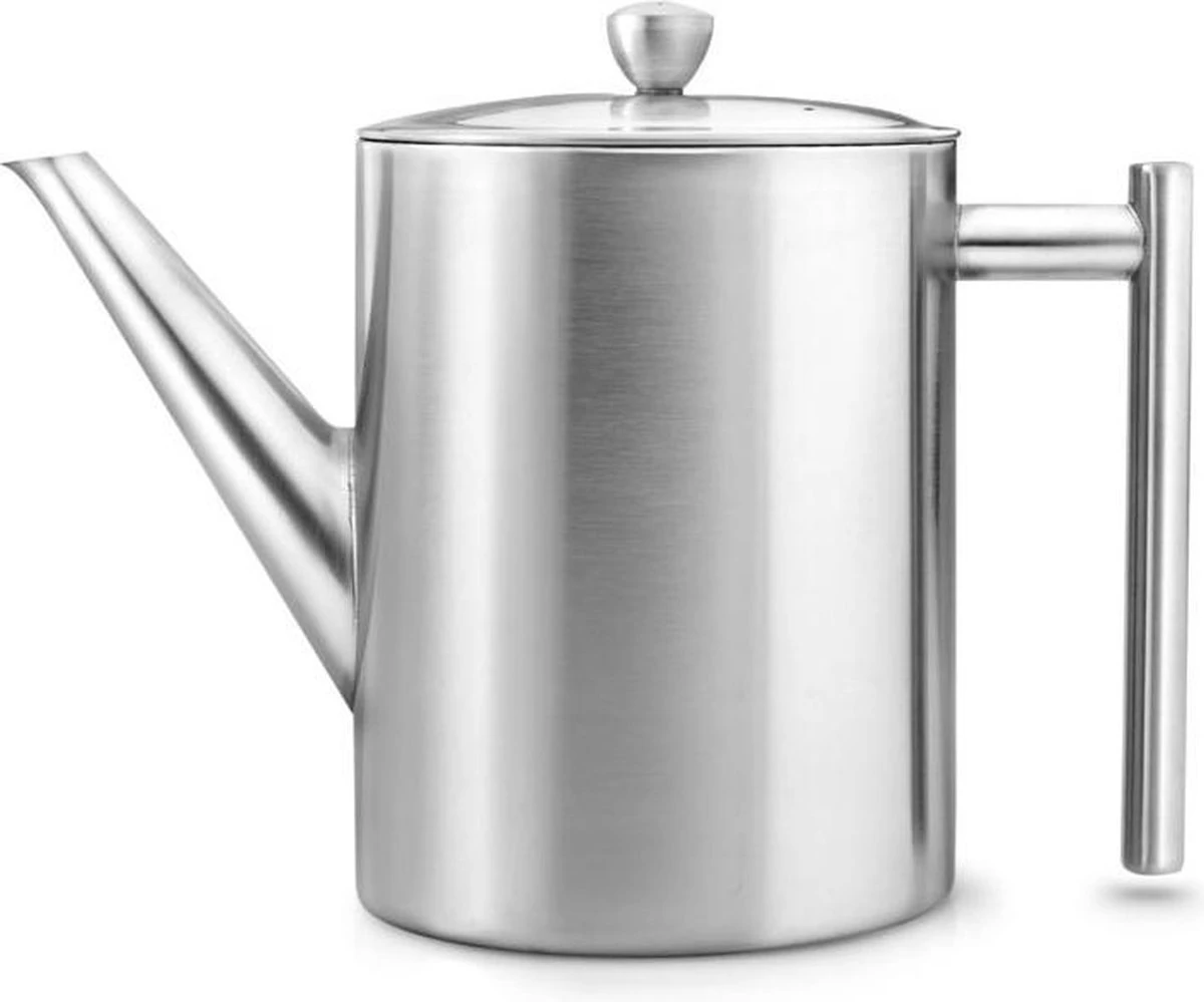 Bredemeijer - Theepot Minuet Cylindre 1,2L Mat Dubbelwandig 3 Bredemeijer - Theepot Minuet Cylindre 1,2L Mat Dubbelwandig