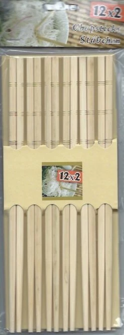 Merkloos 12 Paar Chopsticks - Bamboe - Sushi Eetstokjes - Lengte 24 Cm -Keuken Benodigdheden Winkel 446x1200