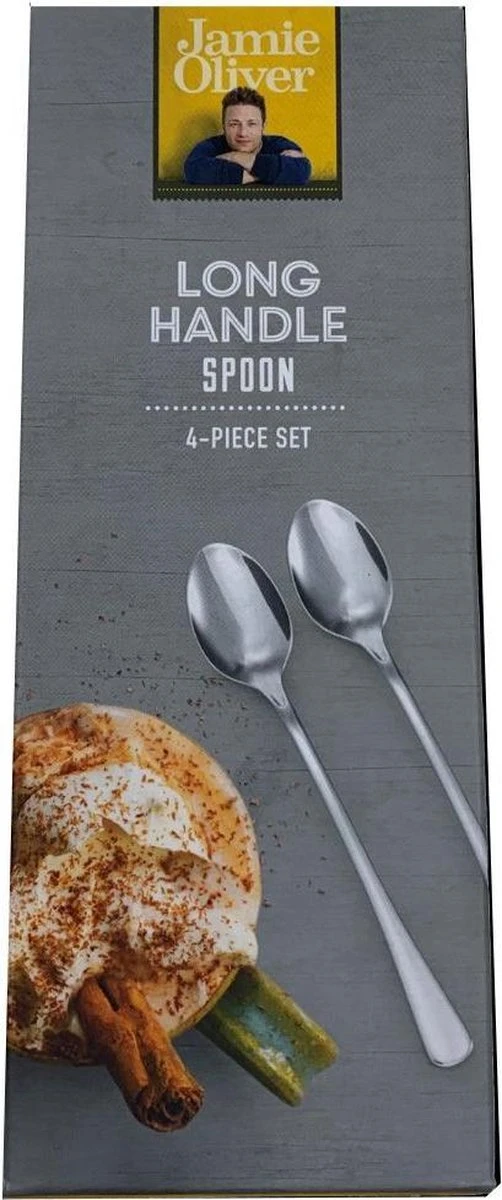 Jamie Oliver- Latte Macchiato Lepels / Lange Theelepels - 4 Stuks 3 Jamie Oliver- Latte Macchiato Lepels / Lange Theelepels - 4 Stuks
