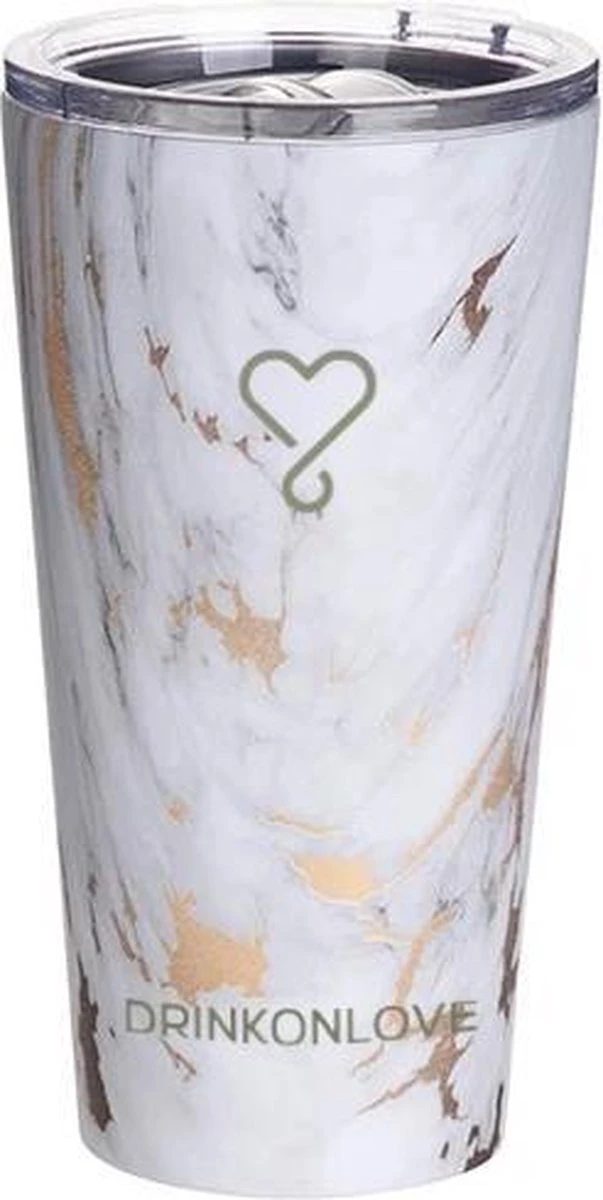 DRINKONLOVE - SHAKEY GOLD - Drinkbeker Met Rietje - RVS - 480 Ml 3 DRINKONLOVE - SHAKEY GOLD - Drinkbeker Met Rietje - RVS - 480 Ml