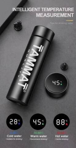 Slimme Thermosfles Met LCD Temperatuur Display - Curver Isolatiefles 0,5 Liter - Dubbelwandige Thermosfles - Thermosbeker - Isoleerfles - Thermoskan - Travel Mug - Bidon Drinkfles - Koffiebeker - Drinkflessen - RVS - Smart Thermos - Metaal -Keuken Benodigdheden Winkel 620x1200 3