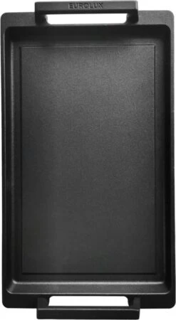 Eurolux Teppanyaki Plaat Met Grepen - 41 X 24 X 2.5 Cm - Zwart - Aluminium - Geschikt Voor Alle Warmtebronnen -Keuken Benodigdheden Winkel 658x1200