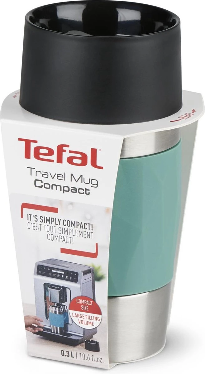 Tefal Compact Travel Mug Compact Thermosfles - 0,3 L - Groen 12 Tefal Compact Travel Mug Compact Thermosfles - 0,3 L - Groen - Afbeelding 10
