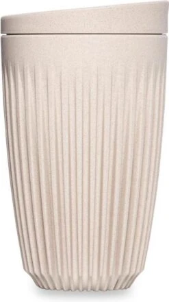 HuskeeCup & Deksel - Koffiebeker - Large - 12oz/36cl - Natural