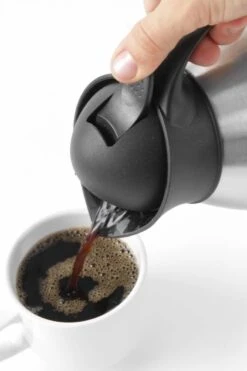 Hendi Thermoskan 1 Liter - Isoleerkan Met Drukkdop - Zwart - Ø14,5x(H)20,5cm -Keuken Benodigdheden Winkel 799x1200 24