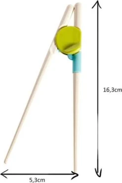 Merkloos Sushi Stokjes Kinderen | Ergonomische Kinder Eetstokjes | Chopsticks | Leren Eten | Trainer | Vanaf 2 Jaar | Groen-Blauw | Onbreekbaar -Keuken Benodigdheden Winkel 801x1200 3