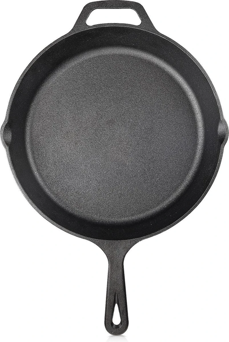 Navaris Gietijzeren Koekenpan - Braadpan Van Gietijzer - Ronde Skillet - Geschikt Voor Alle Warmtebronnen - Ø 25 Cm - Ovenbestendig Tot 260?graden 10 Navaris Gietijzeren Koekenpan - Braadpan Van Gietijzer - Ronde Skillet - Geschikt Voor Alle Warmtebronnen - Ø 25 Cm - Ovenbestendig Tot 260?graden - Afbeelding 8