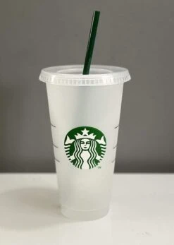 Starbucks Beker - Drinkbeker -Mok Met Rietje En Deksel - Herbruikbaar- Ijskoffie Beker- Milkshake Beker
