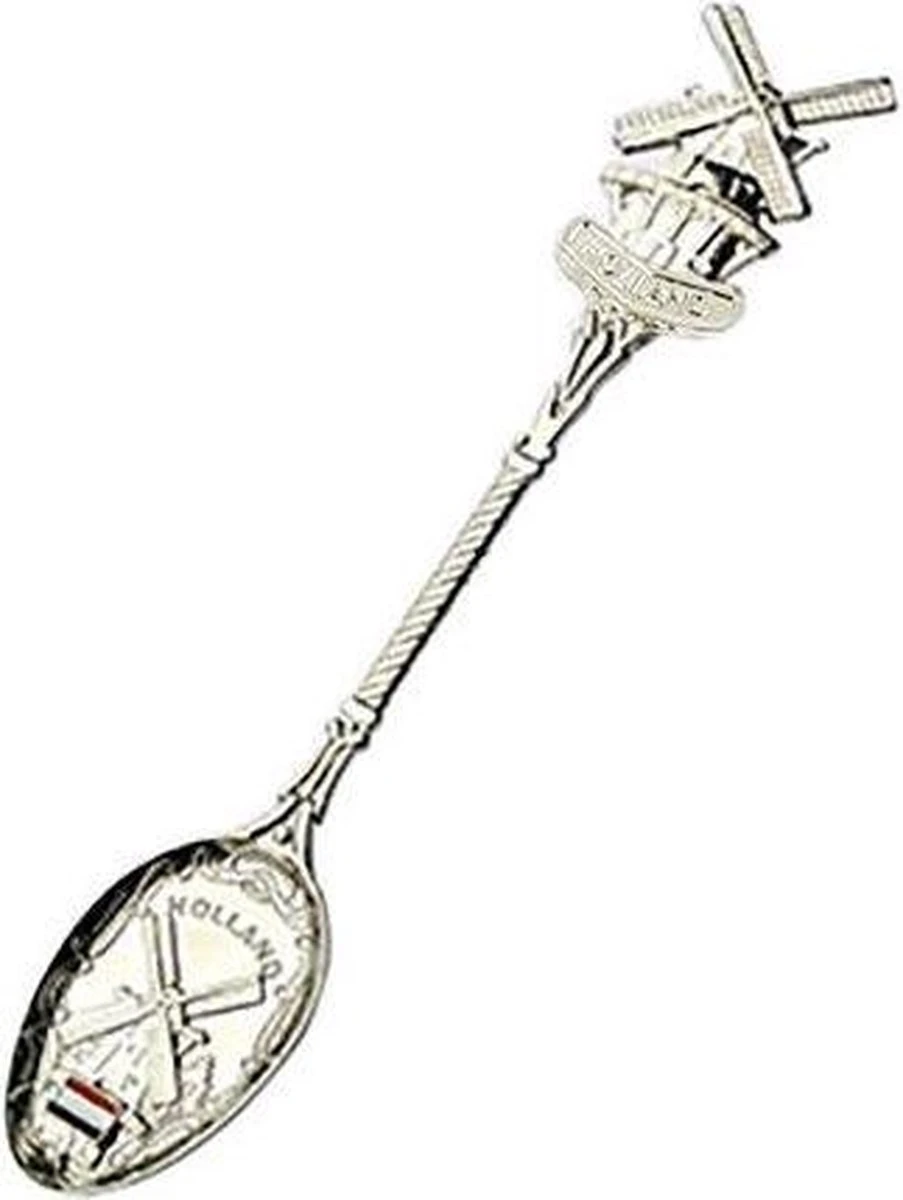 Lepel Molen Shiny Zilver Holland - Souvenir 3 Lepel Molen Shiny Zilver Holland - Souvenir