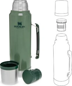 Stanley The Legendary Classic Bottle 1,00L - Thermosfles - Hammertone Green -Keuken Benodigdheden Winkel 996x1200